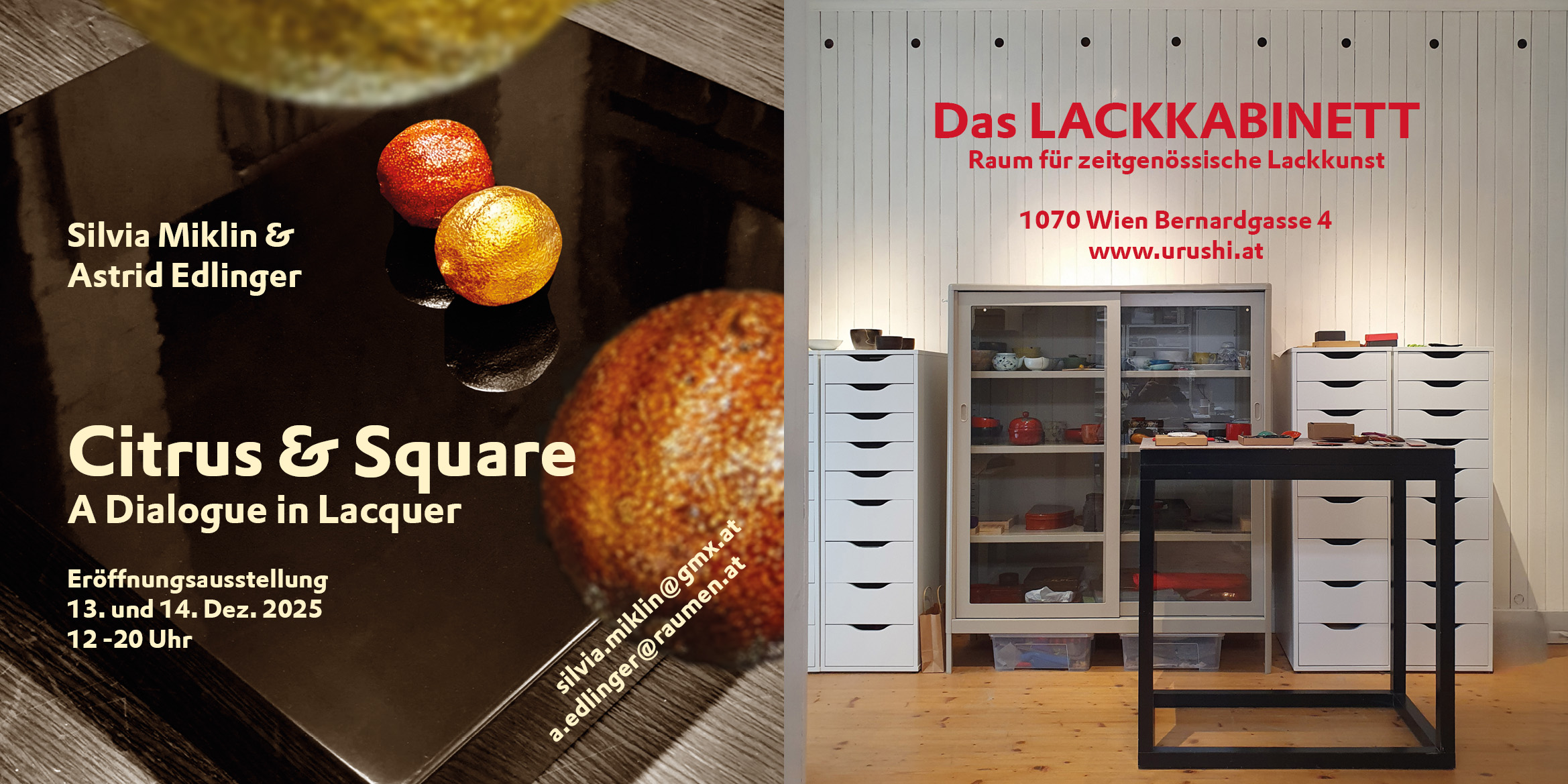 Flyer zur Ausstellung Citrus & Square